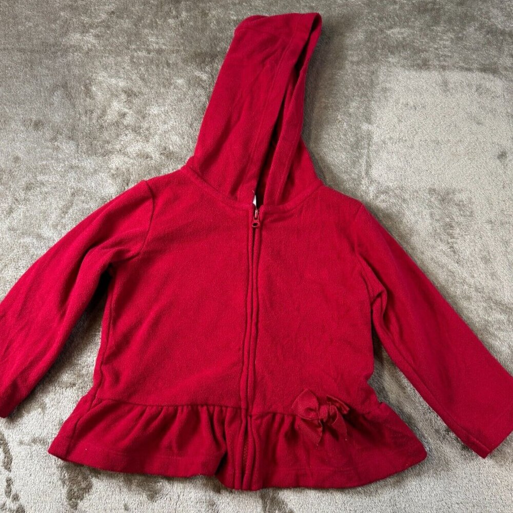 OSHKOSH B'GOSH Girls 1/4 Zip Colorful Fleece & Carters Zip up Hoodie SIZE 18M - Picture 12 of 15